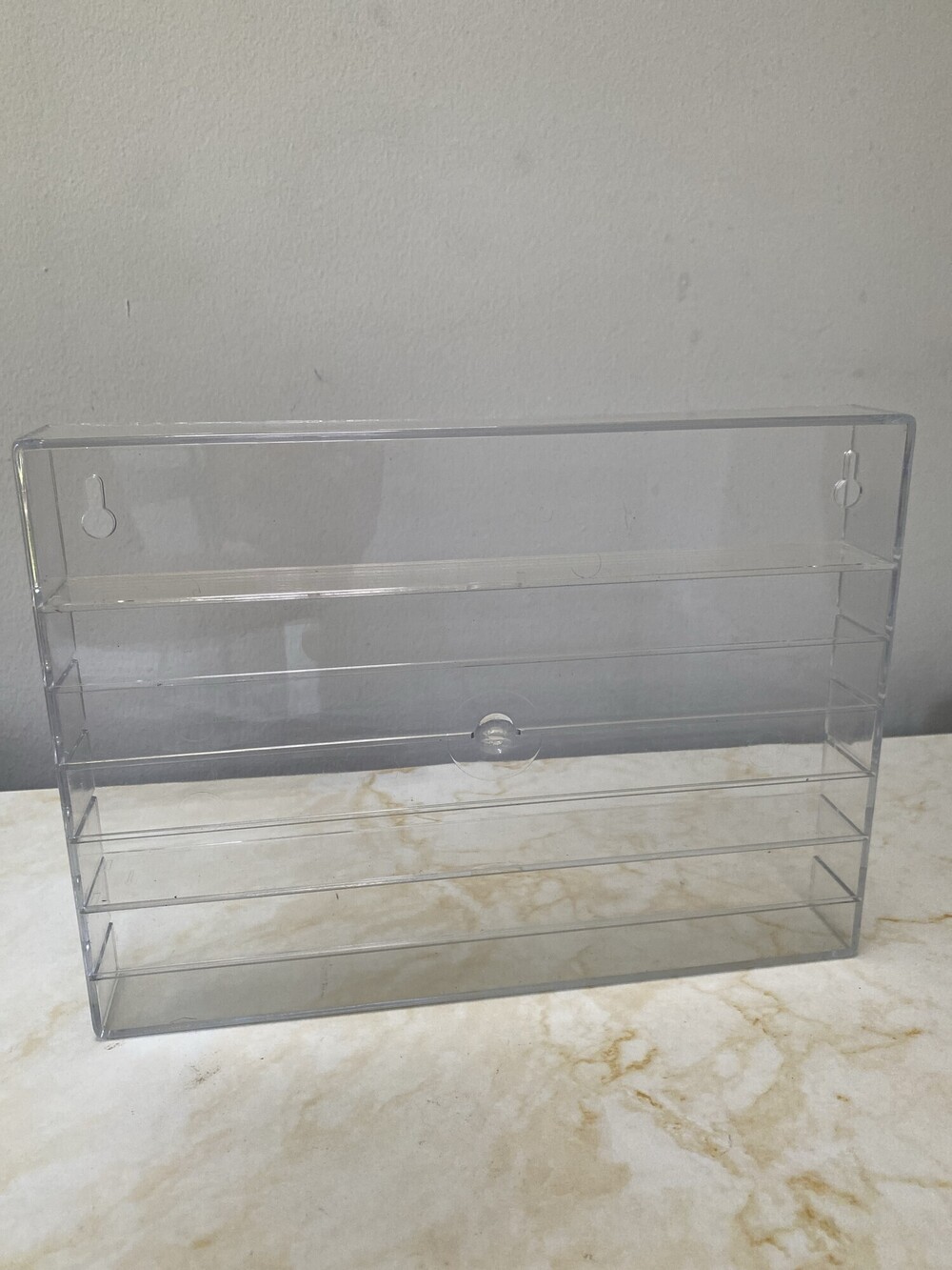 Clear Acrylic Tier Divided Wall Mount Countertop Organizer